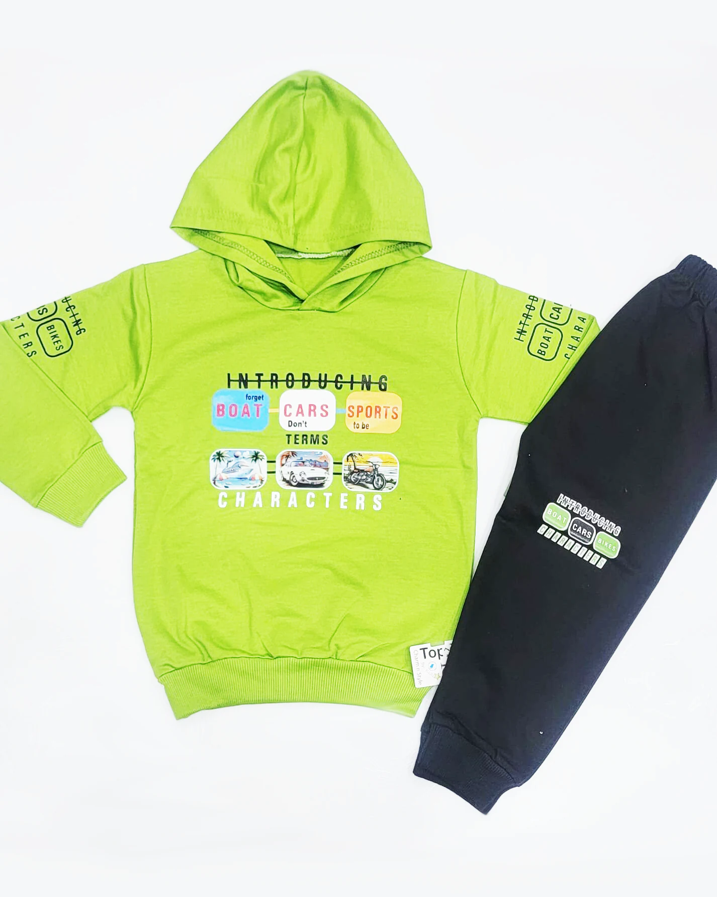 Terry Hoodie And Trouser Set For Boys